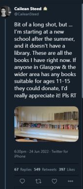 Help Cailean get some books for her new School