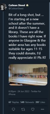 Help Cailean get some books for her new School